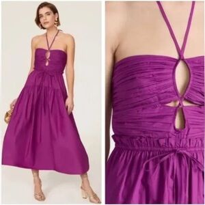 Ulla Johnson Purple Strapless Dress